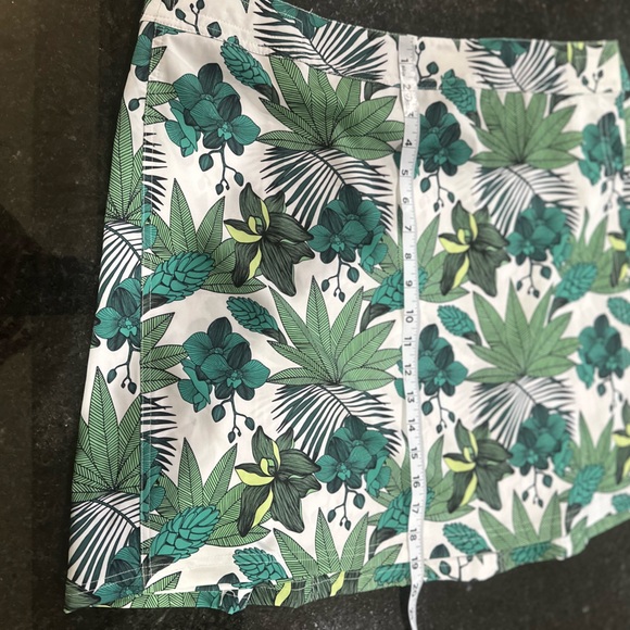 RipSkirt Hawaii skirt XL Length 1 blue green Hibiscus print tropical island surf - Picture 6 of 8
